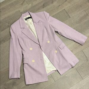 Zara Lilac Blazer Jacket
